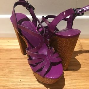 Jessica Simpson purple heels